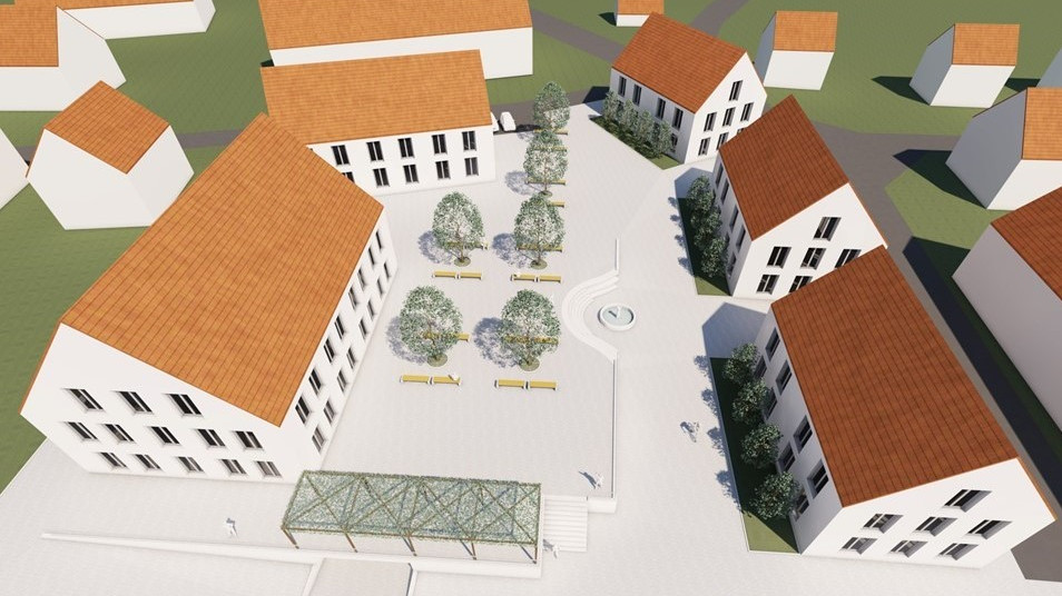 Planskizze: Gestaltung des Bretzge-Areals als möglicher Lösungsansatz (Quelle: Obele-Architekten GmbH)